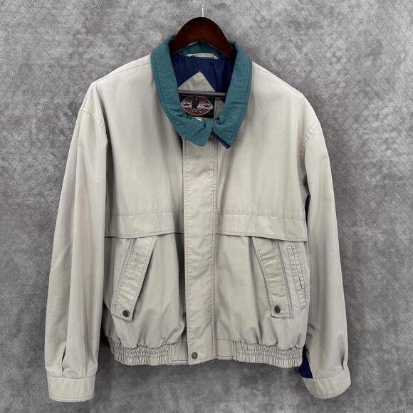 Other - Vintage Eagles Ridge Outfitters Jacket Mens XL Beige Blue Bomber Outdoor